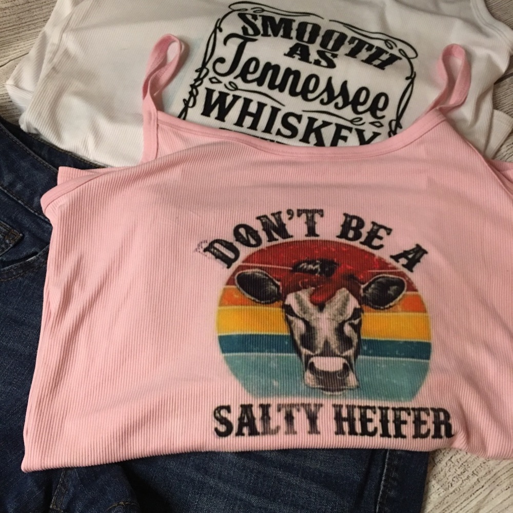 Two tank tops and a pair of shorts